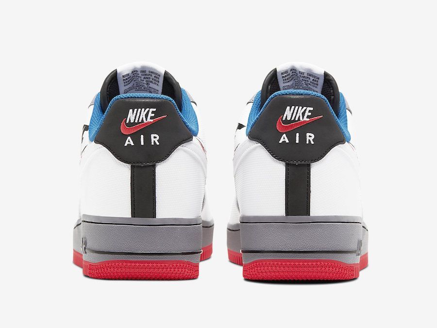 Nike Air Force 1 LV8 "Script Swoosh" белые с серым, кожа-нейлон, мужские
