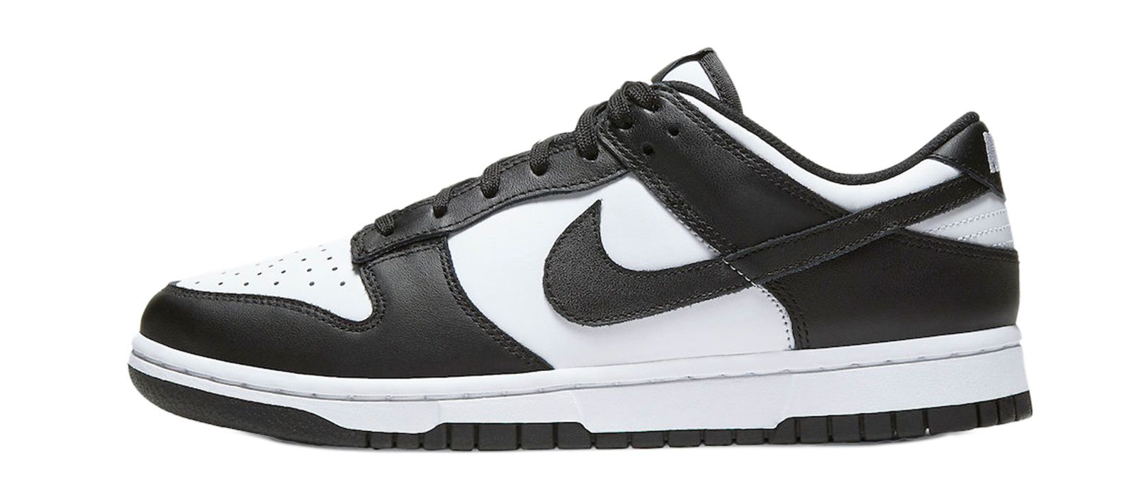 Nike Dunk Low Retro White Black, черные с белым, кожа, мужские, женские