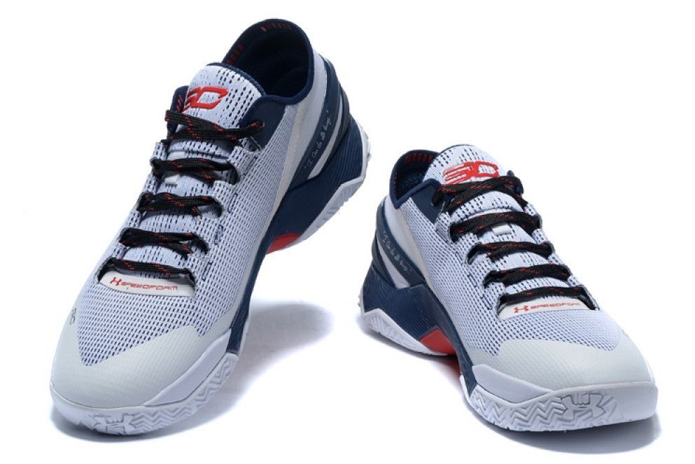 Under Armour Clutchfit Drive Low White/Blue/Red, белый, синий, красный, нейлон, мужские