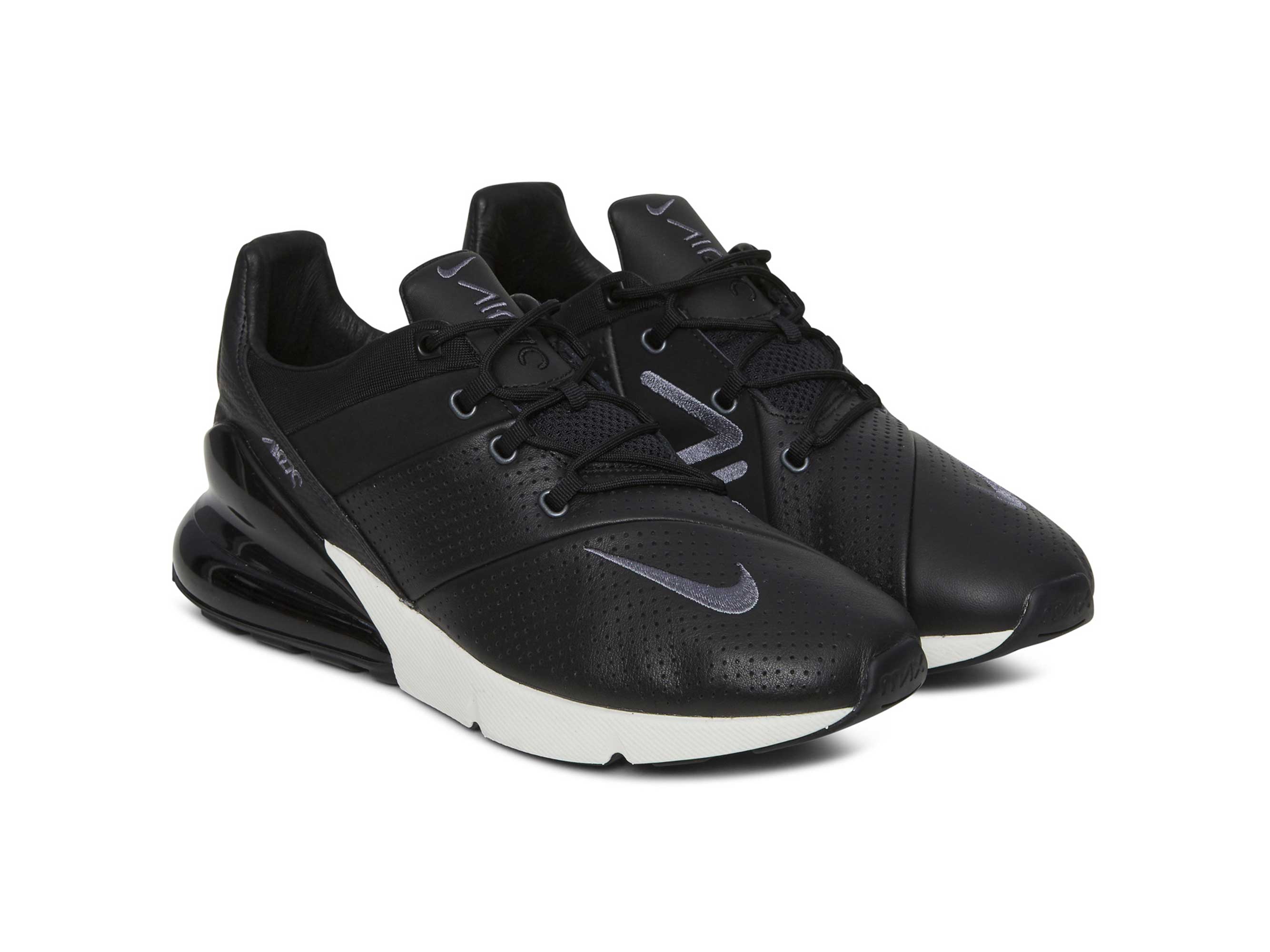Nike Air Max 270 Black/White, черный, белый, кожа, мужские
