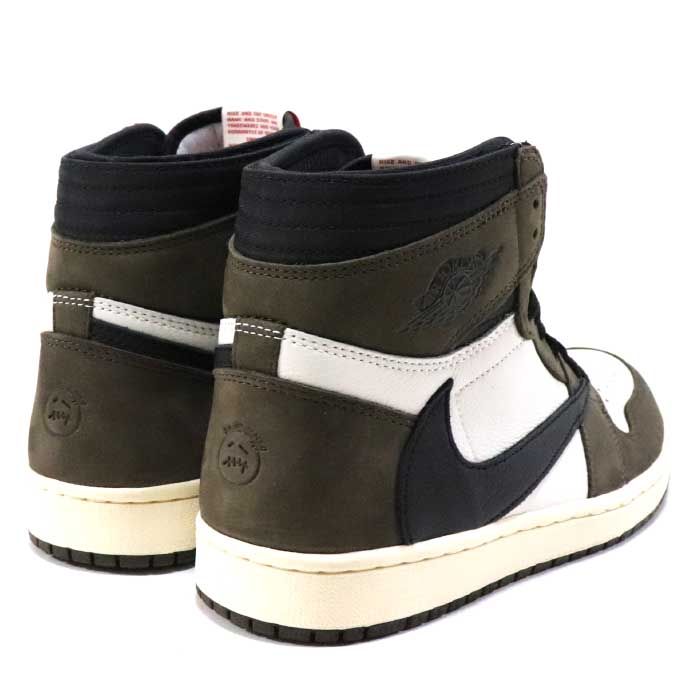 Nike Air Jordan 1 Travis Scott с мехом, коричнево-белый камуфляж с черным, кожа, нубук, мужские, зимние