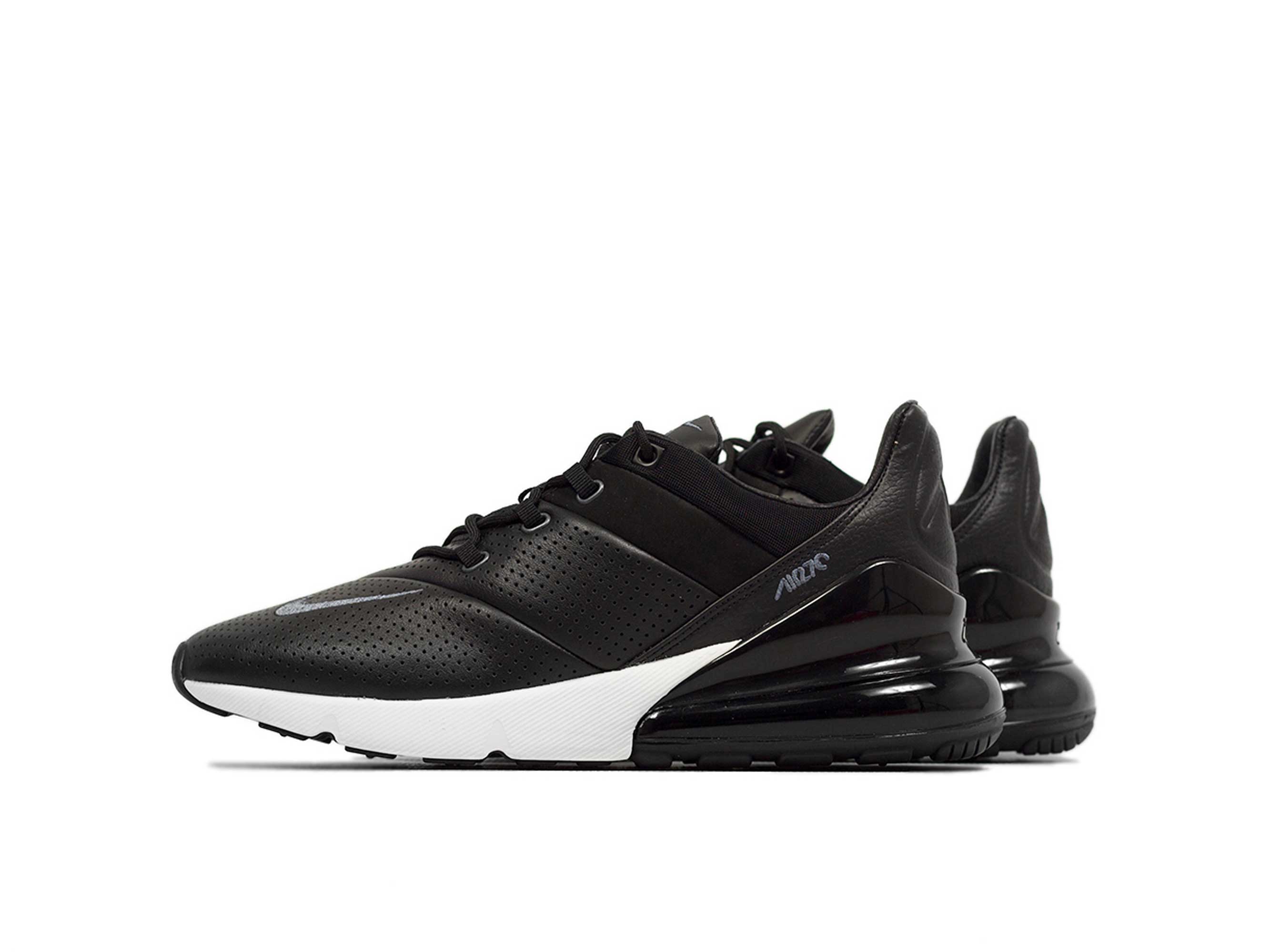 Nike Air Max 270 Black/White, черный, белый, кожа, мужские